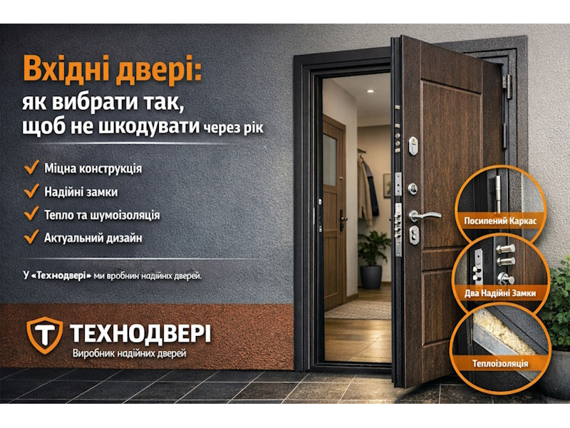 Як вибрати ідеальні вхідні металеві двері? Поради від «Технодвері»