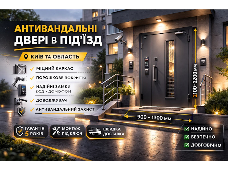 Антивандальні двері в під’їзд у Києві та області: що реально працює
