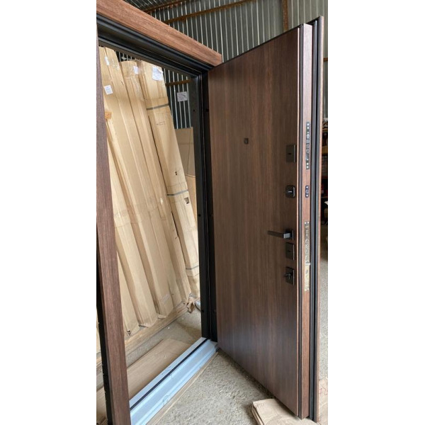 Двері вхідні TEHNO DVERI Еліт плюс 4К Модерн квартира 960х2040 ДУб тютюн