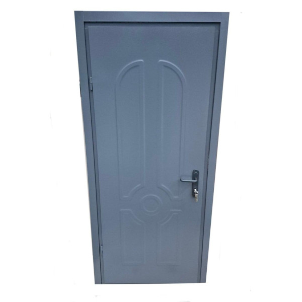 Двері вхідні TEHNO DVERI Арка 3Д-метал метал\ДСП ліва 680х1900 мм Ral 7024 Антрацит
