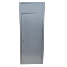 Двері вхідні з фрамугою технічні TEHNO DVERI металеві однолистові праві 650х2400 мм Антрацитовий
